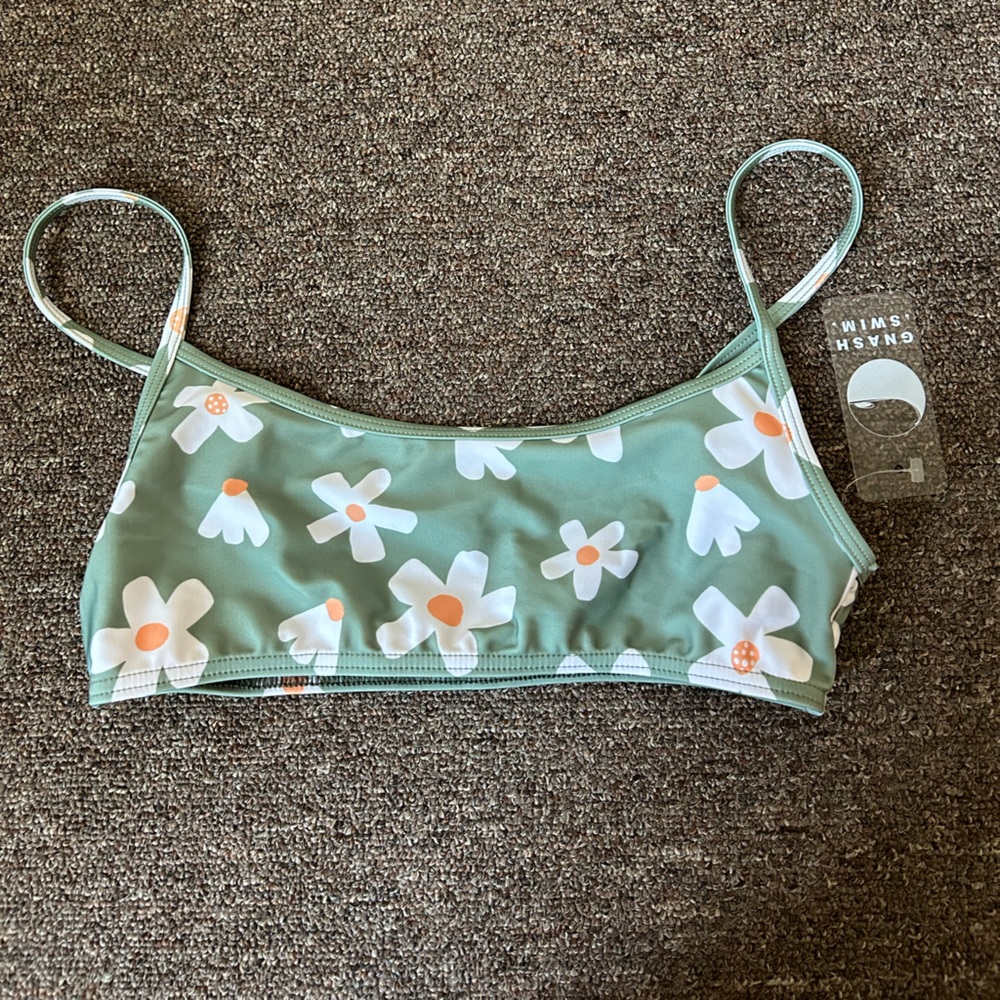 Gnash Swim Daisy Sage Scoop Bikini Top